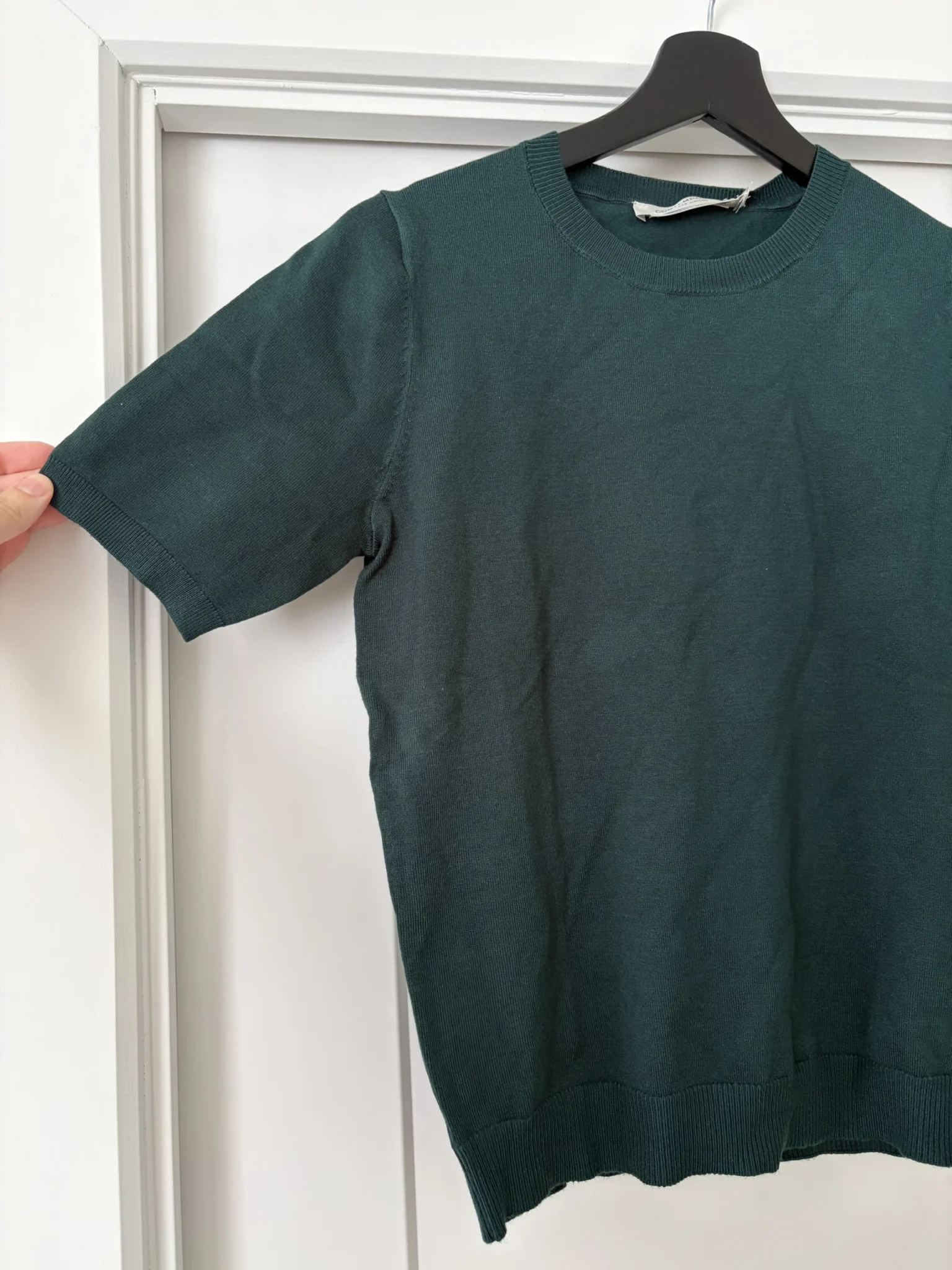Image for T-shirt tricot couleur sarcelle