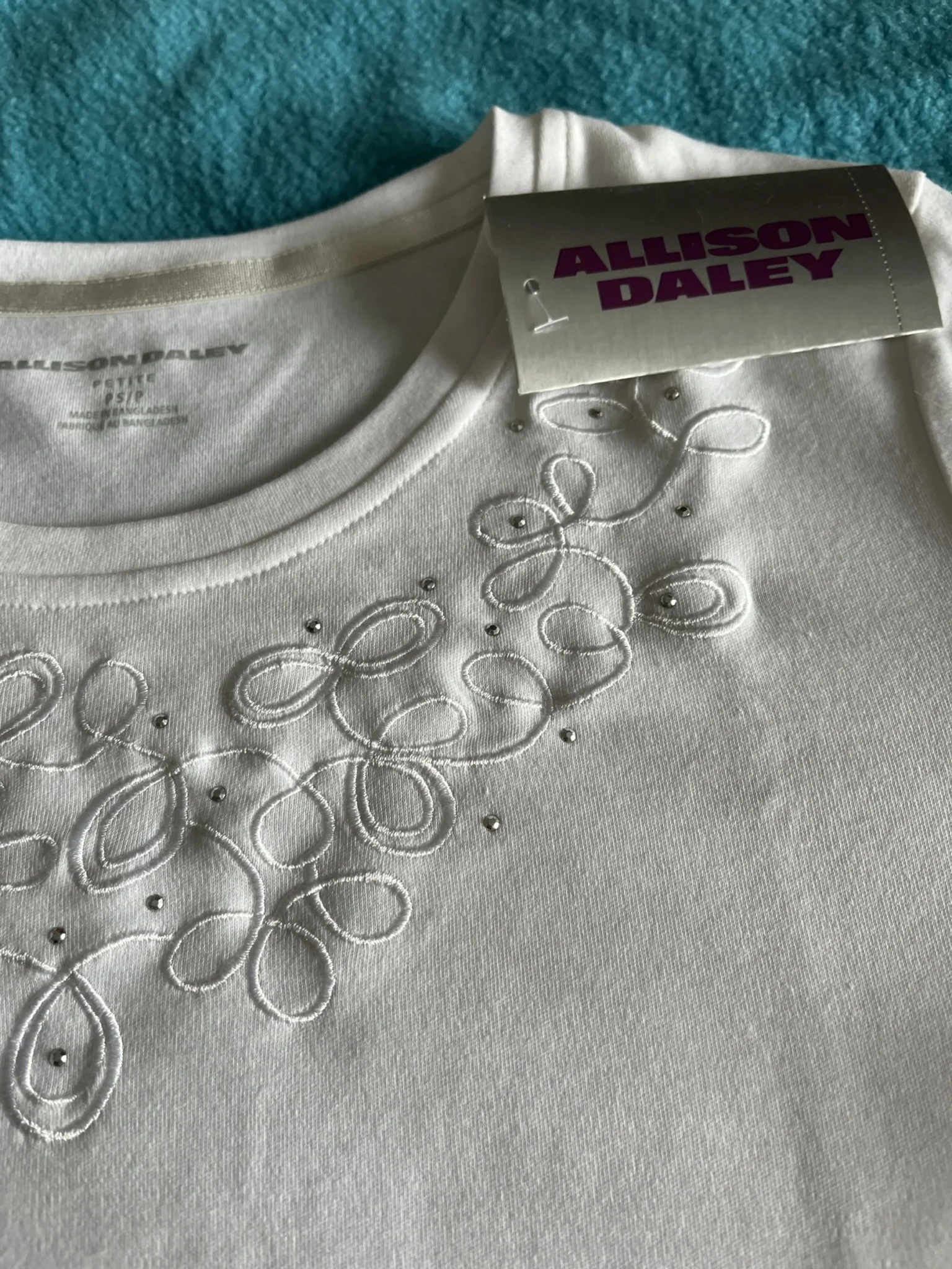 Image for Chandail blanc - 60% coton - Allison Daley
