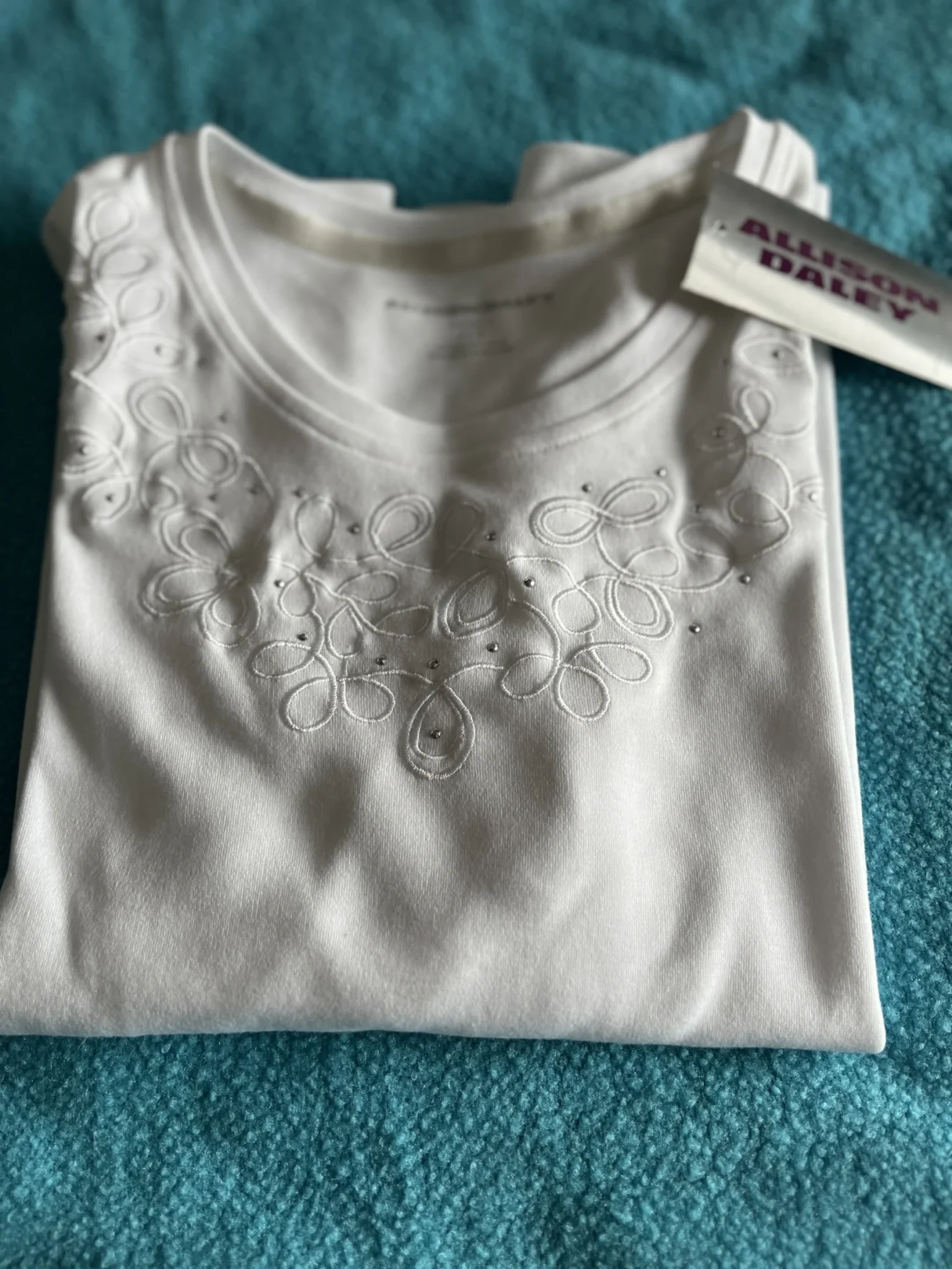 Image for Chandail blanc - 60% coton - Allison Daley
