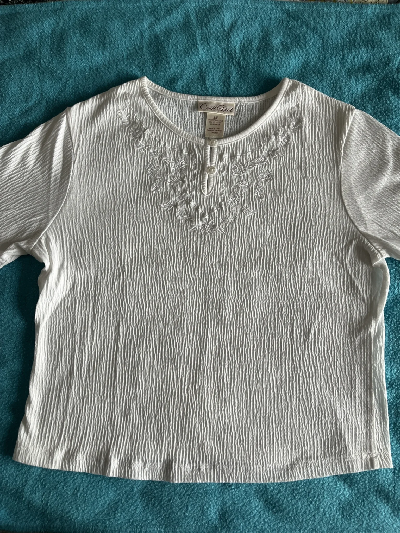 Featured image for Chandail blanc léger - 50% coton - Carroll Reed