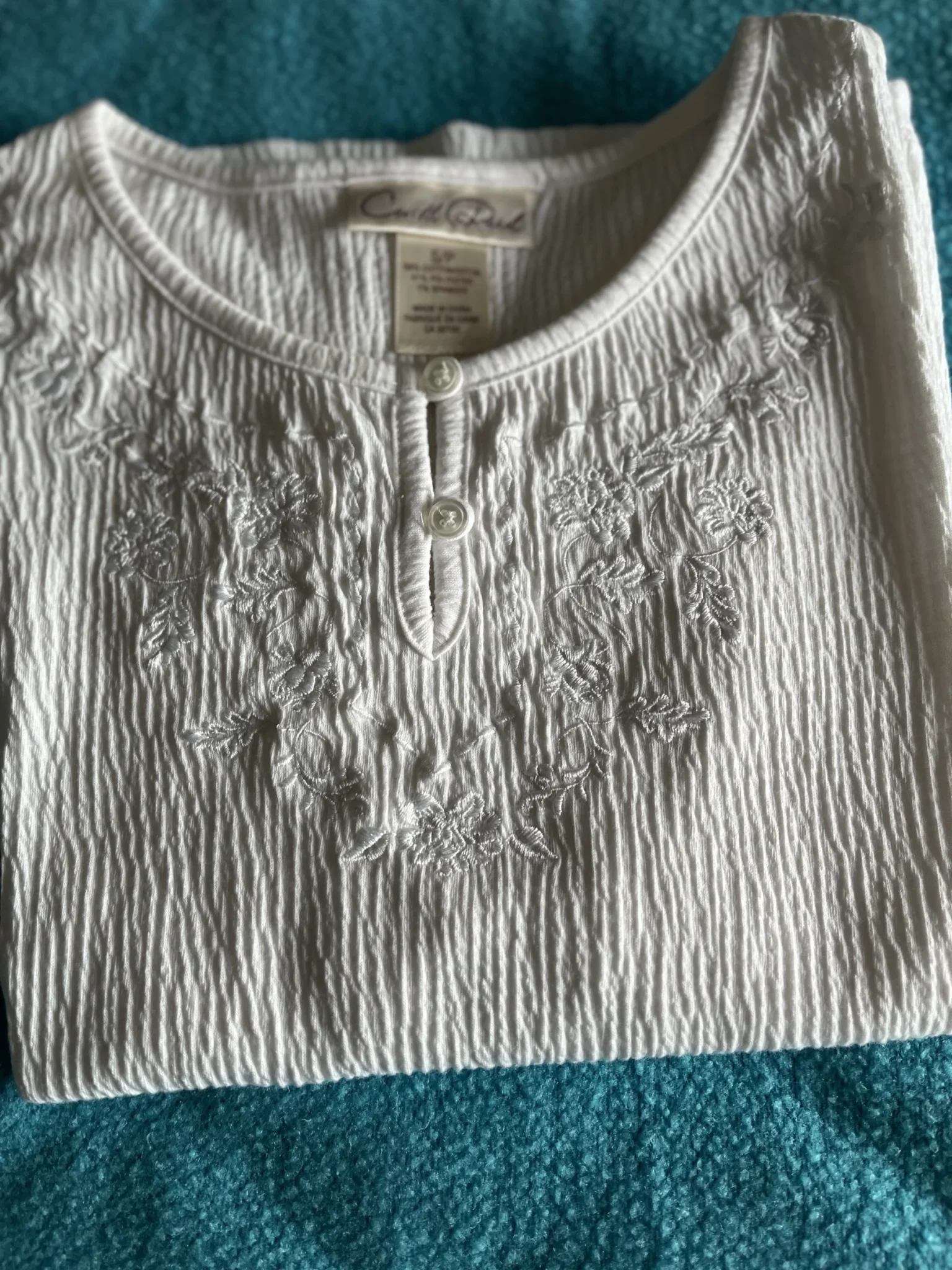 Image for Chandail blanc léger - 50% coton - Carroll Reed