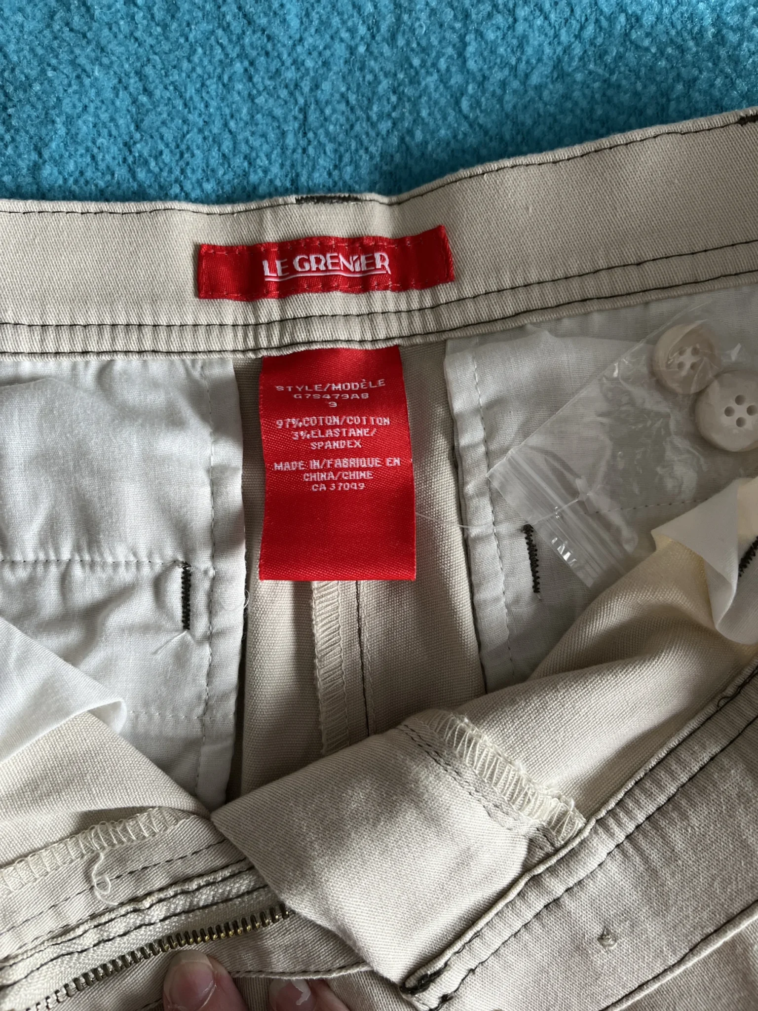 Image for Short beige - 97% coton - Grenier