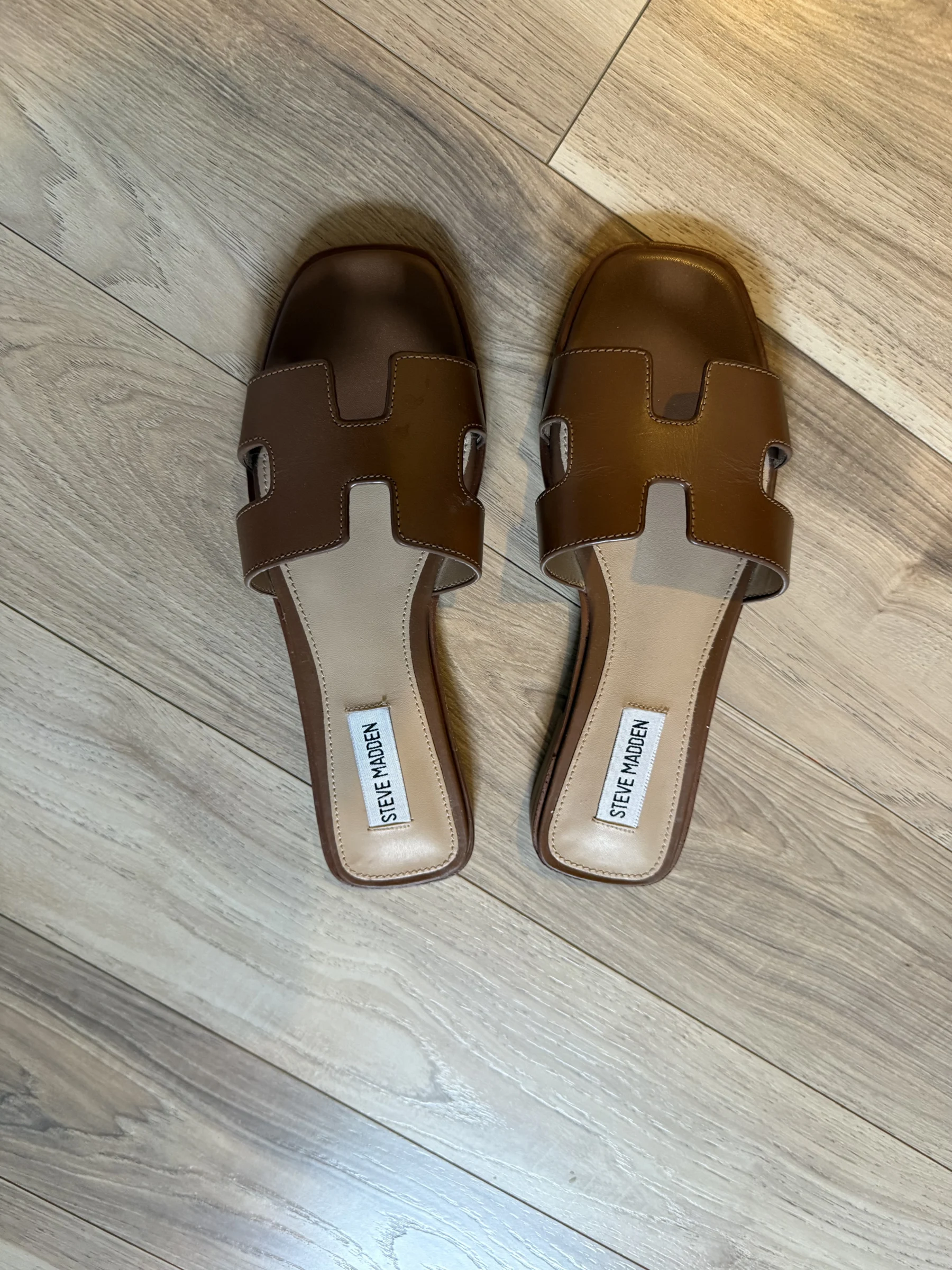 Sandales neuves cuir brun Steve Madden Steve Madden seconde main