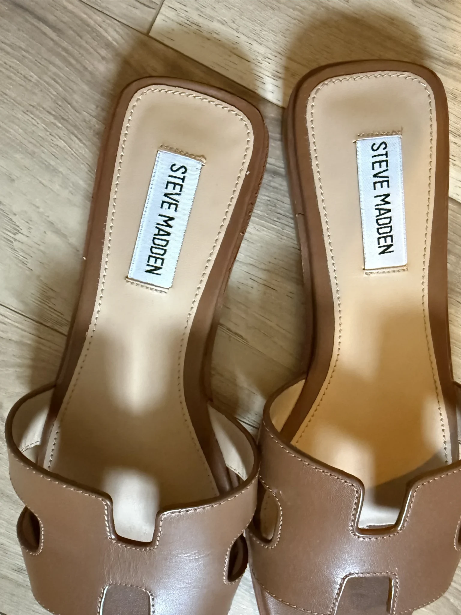 Image for Sandales neuves cuir brun Steve Madden