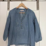Featured thumbnail for Denim blouse with puffed sleeves