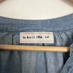 Thumbnail for Denim blouse with puffed sleeves