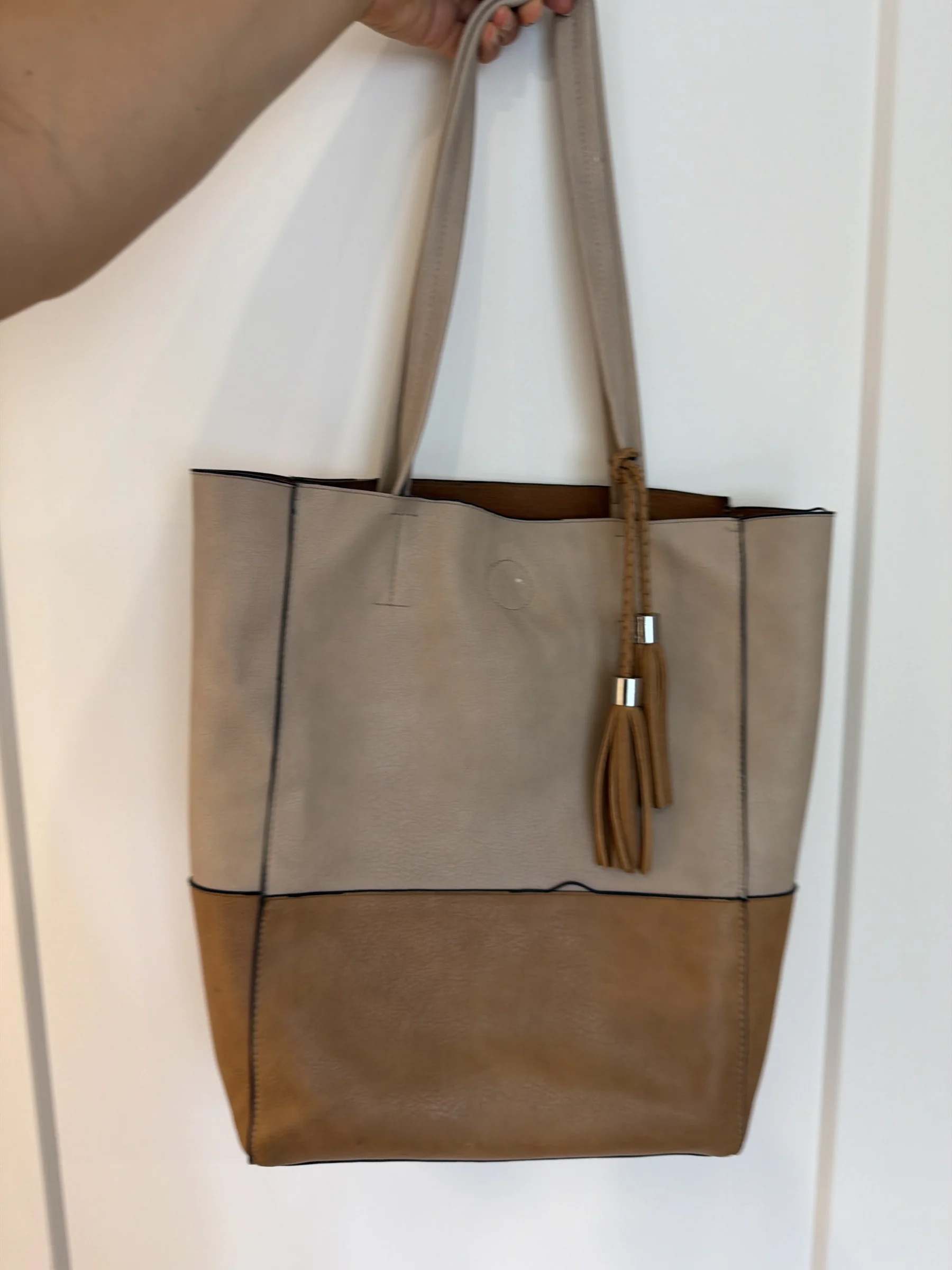 Grand sac à main en cuirette de chez Simons Simons seconde main