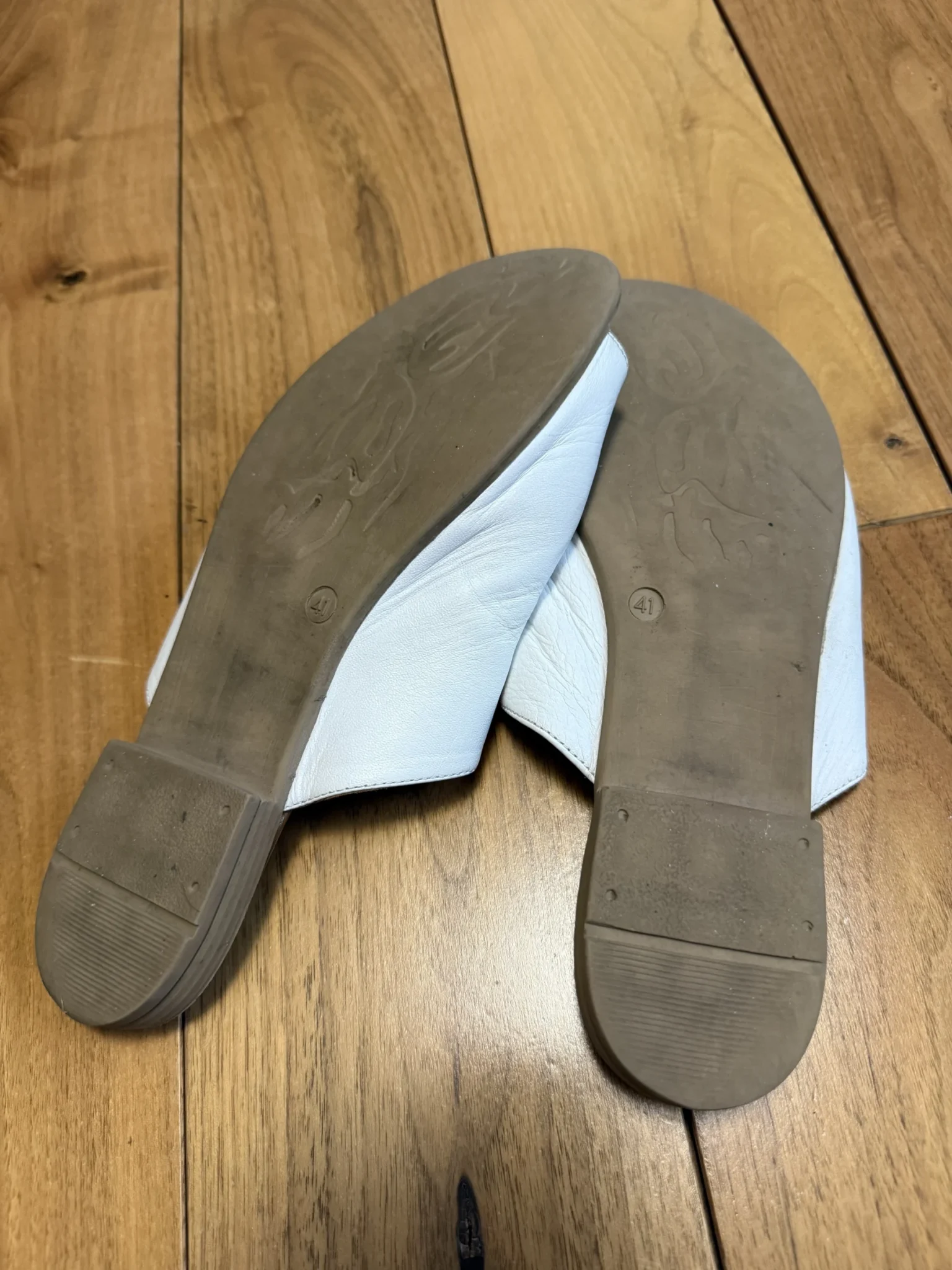 Image for Pack of 3 pairs of Bueno sandals in genuine leather - white, taupe and black | Size 41 ( fits size 9 )