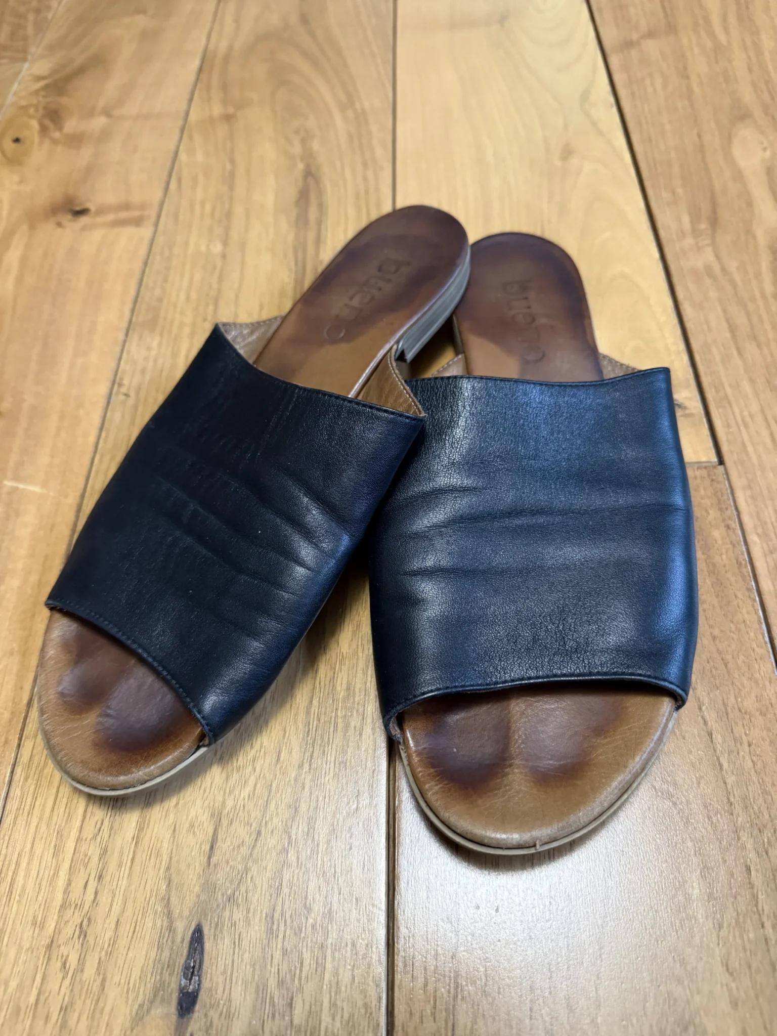 Image for Pack of 3 pairs of Bueno sandals in genuine leather - white, taupe and black | Size 41 ( fits size 9 )