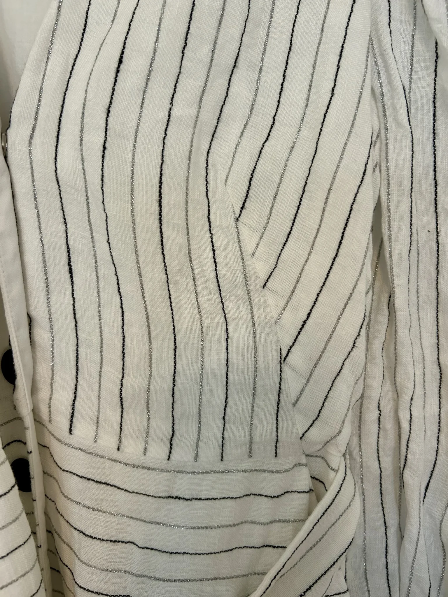 Image for Metallic striped dress with belt