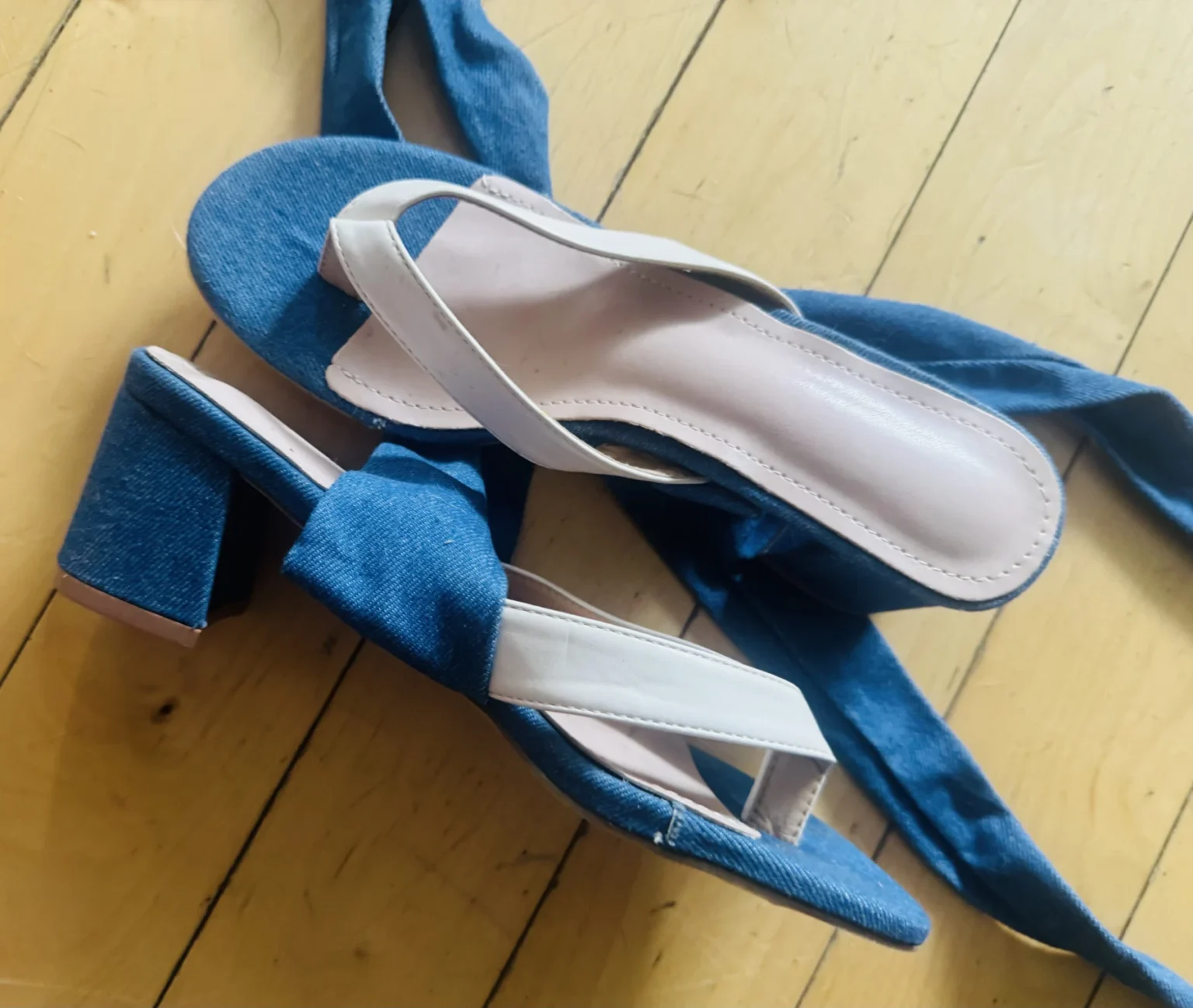 Image for Sandales à talons denim
