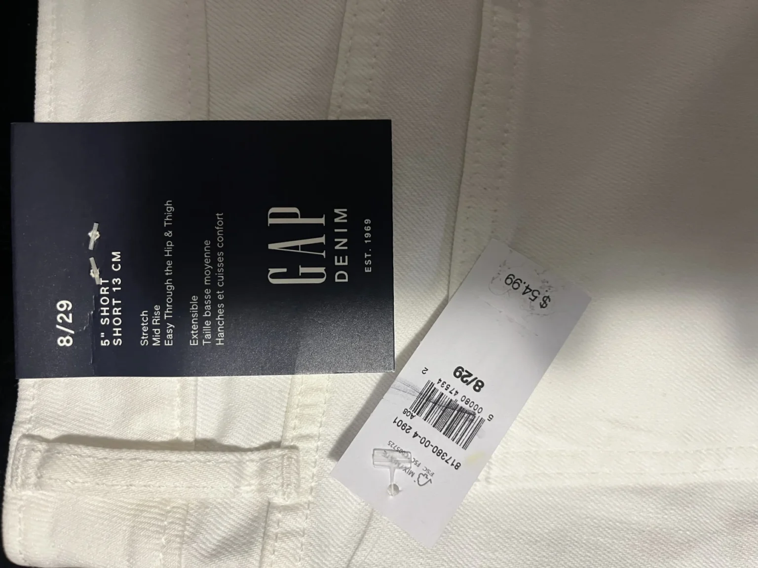 Image for GAP Women's white shorts