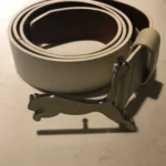 Featured thumbnail for Ceinture Puma blanche en cuir véritable