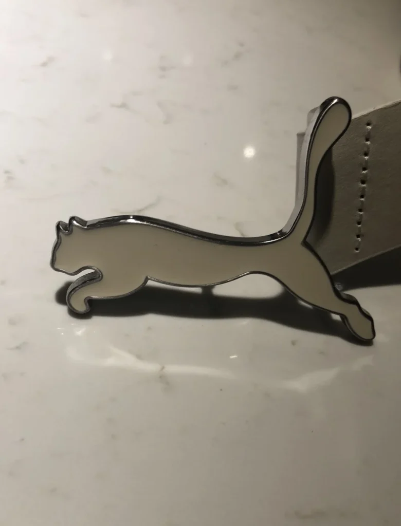 Image for Ceinture Puma blanche en cuir véritable