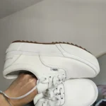 Thumbnail for *Rares - édition limitée* Vans Era plate-forme cuire vegan blanc grandeur 8