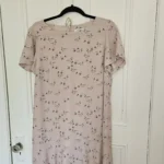Thumbnail for Robe oiseaux rose Contemporain Simons mi-longue