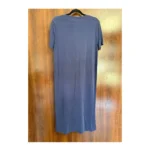 Thumbnail for Women's blue t-shirt maxi dress with slits M