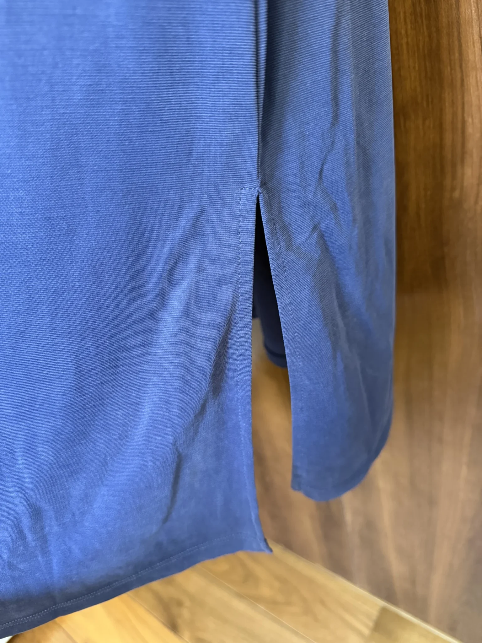 Image for Women's blue t-shirt maxi dress with slits M
