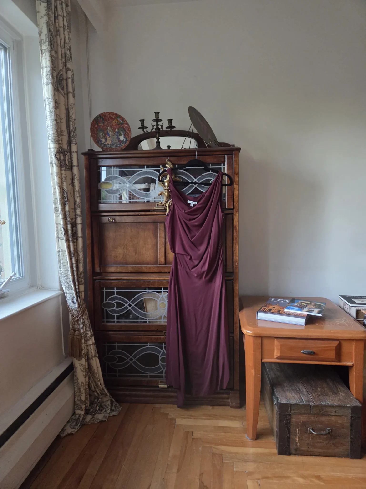 Image for BR-Magnificent burgundy dress new with label