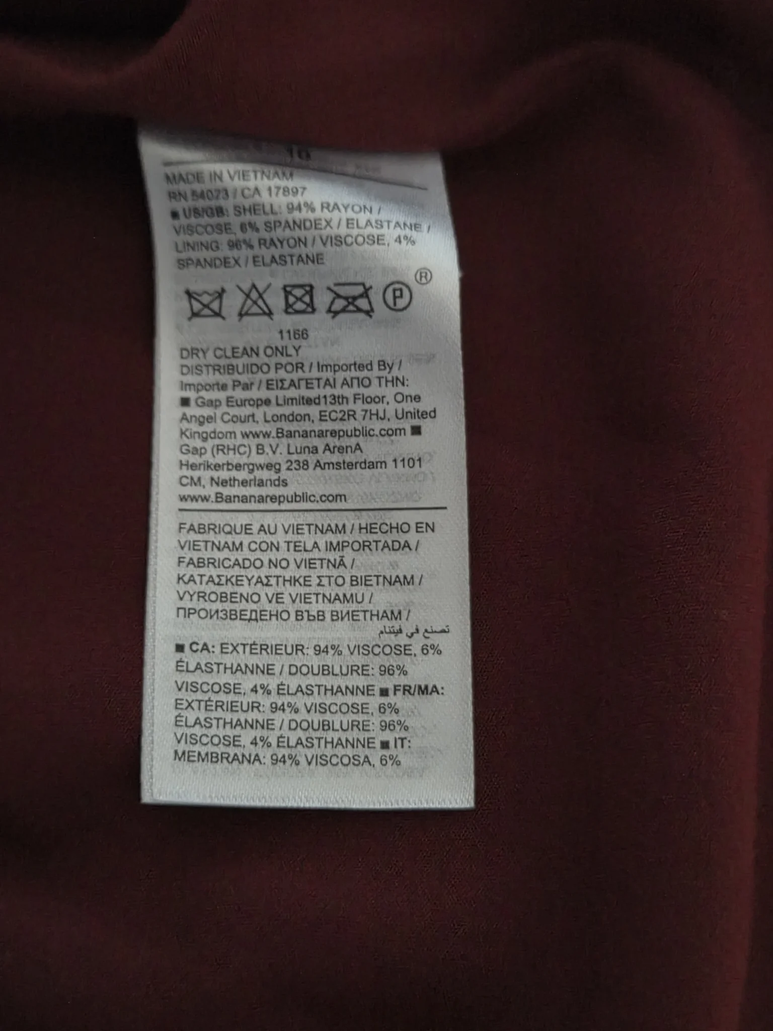Image for BR-Magnificent burgundy dress new with label
