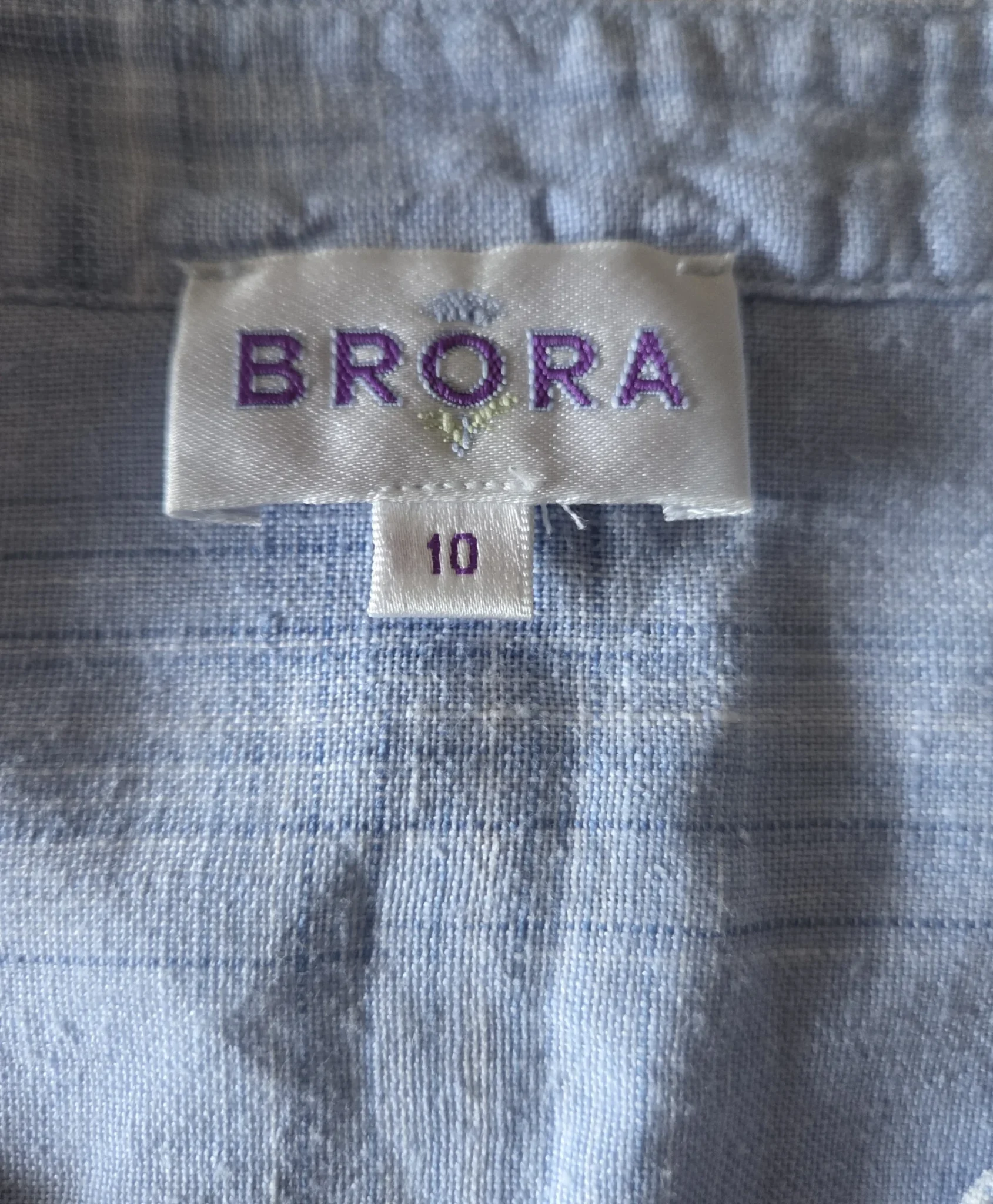 Image for Brora-Magnificent soft blue blouse 100% linen