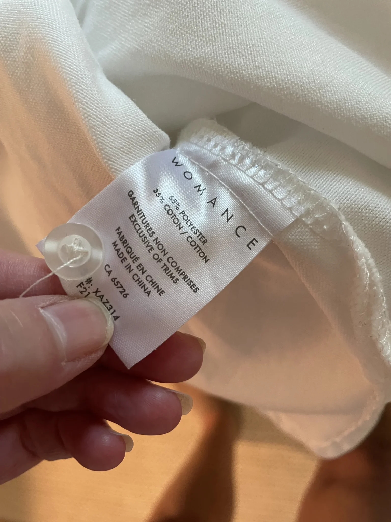 Image for White oversized shirt