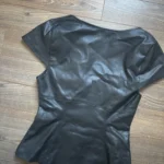 Thumbnail for Skin-tight T-shirt in faux leather