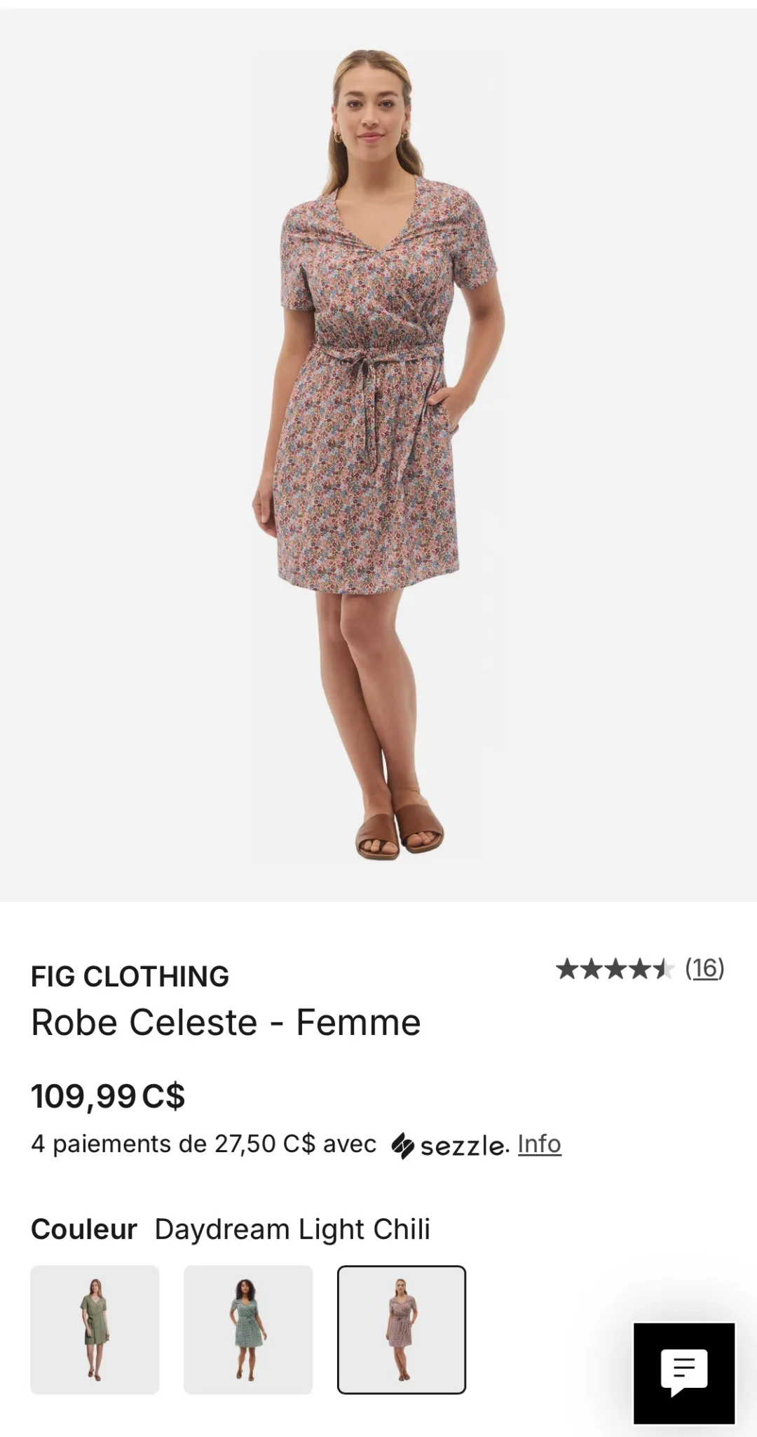 Image for FIG floral short dress