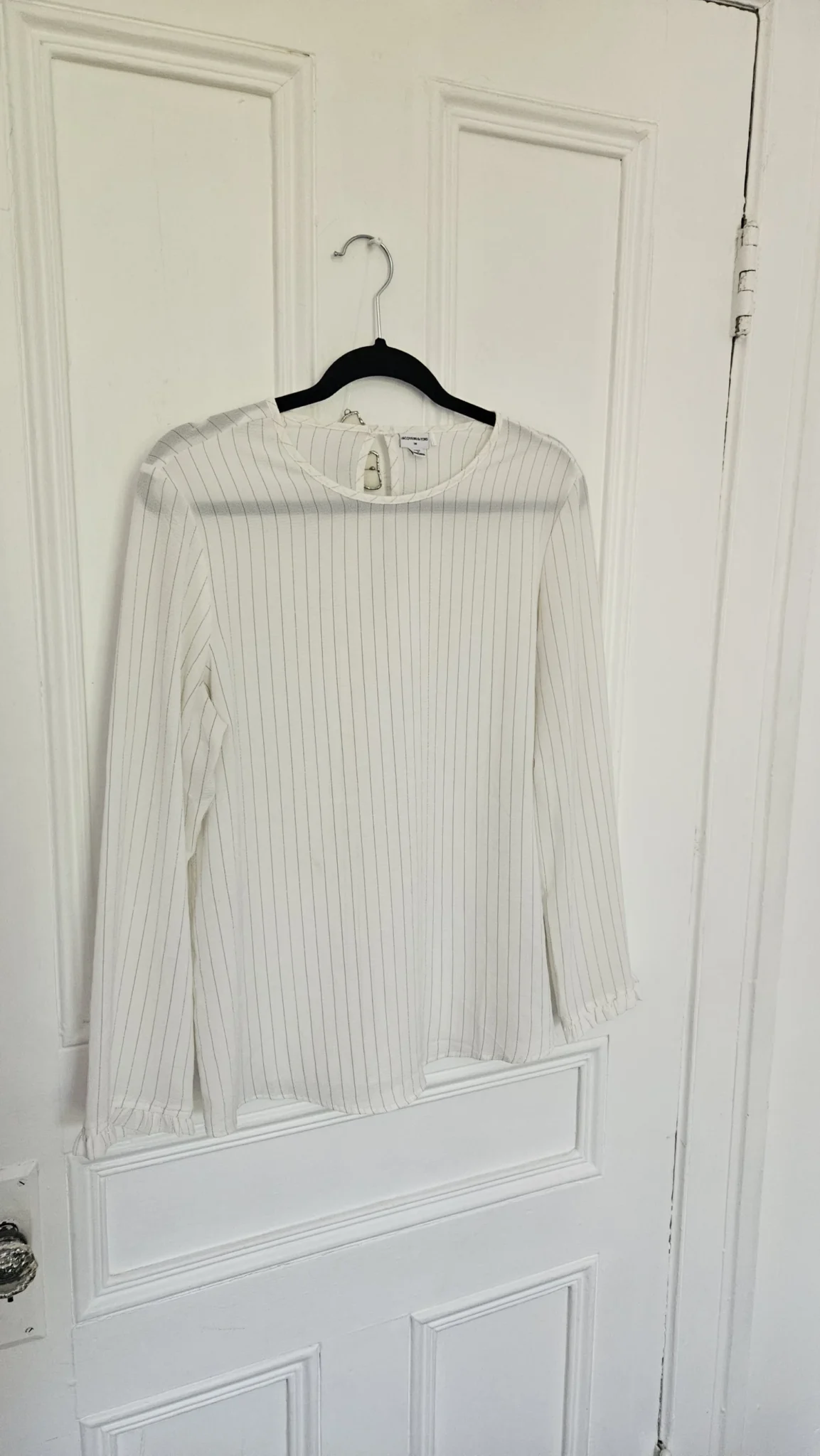 Featured image for Jacqueline de Yong designer semi-sheer long-sleeved blouse size 38/large