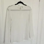 Featured thumbnail for Jacqueline de Yong designer semi-sheer long-sleeved blouse size 38/large