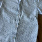 Thumbnail for White and blue short-sleeved shirt