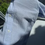Thumbnail for White and blue short-sleeved shirt