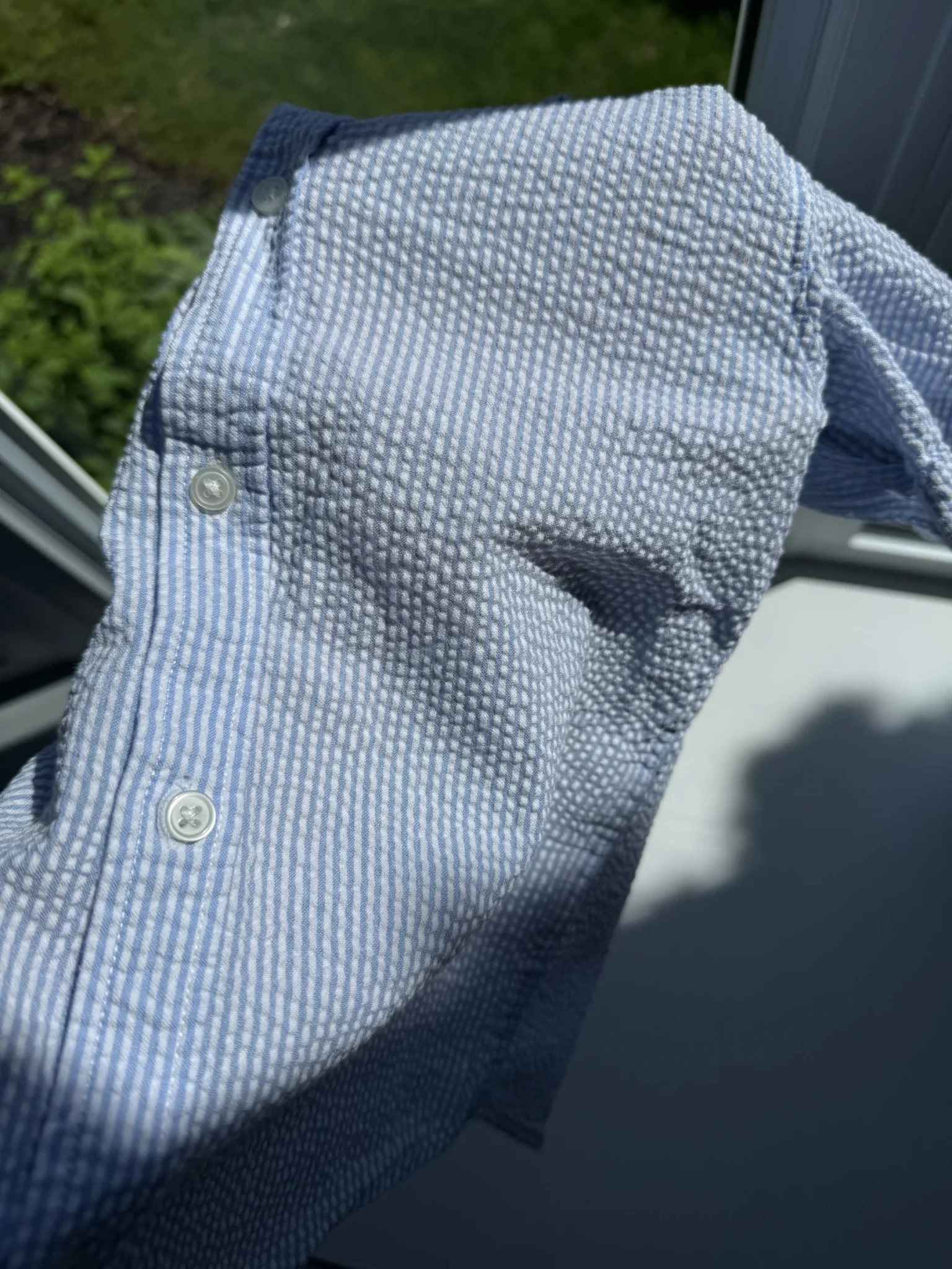 Image for White and blue short-sleeved shirt
