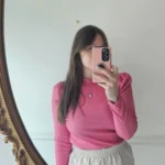 Featured thumbnail for Top de base fuchsia gaufré et stretchy