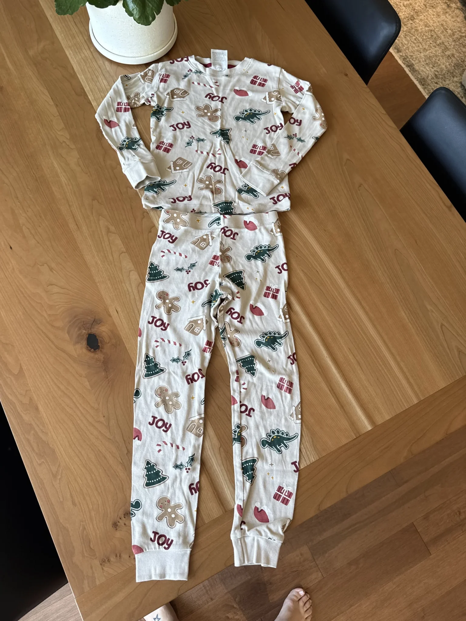 Featured image for Pyjama beige de Noël