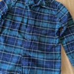 Thumbnail for Chemise bleu marine et vert à carreaux
