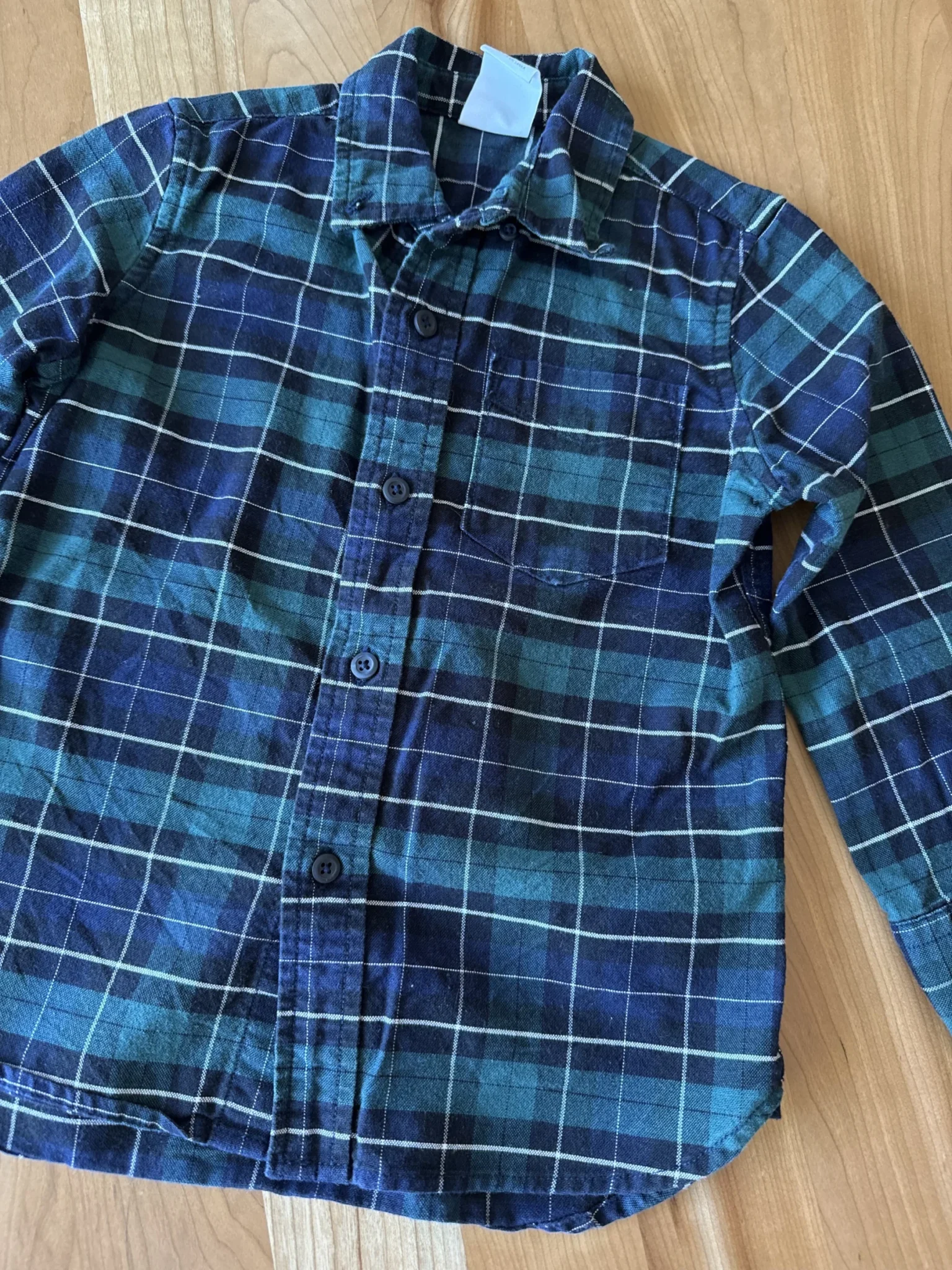 Image for Chemise bleu marine et vert à carreaux