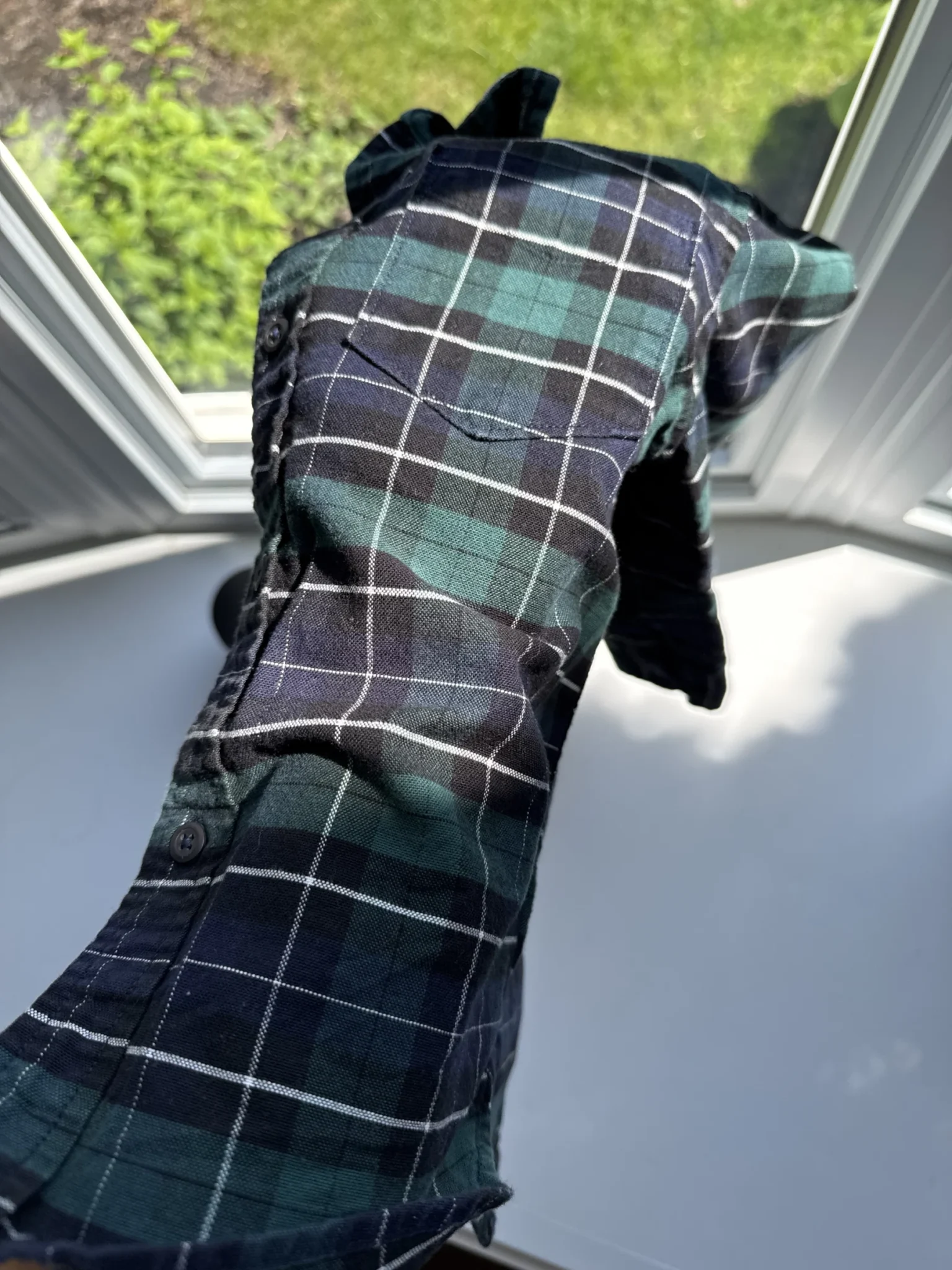 Image for Chemise bleu marine et vert à carreaux