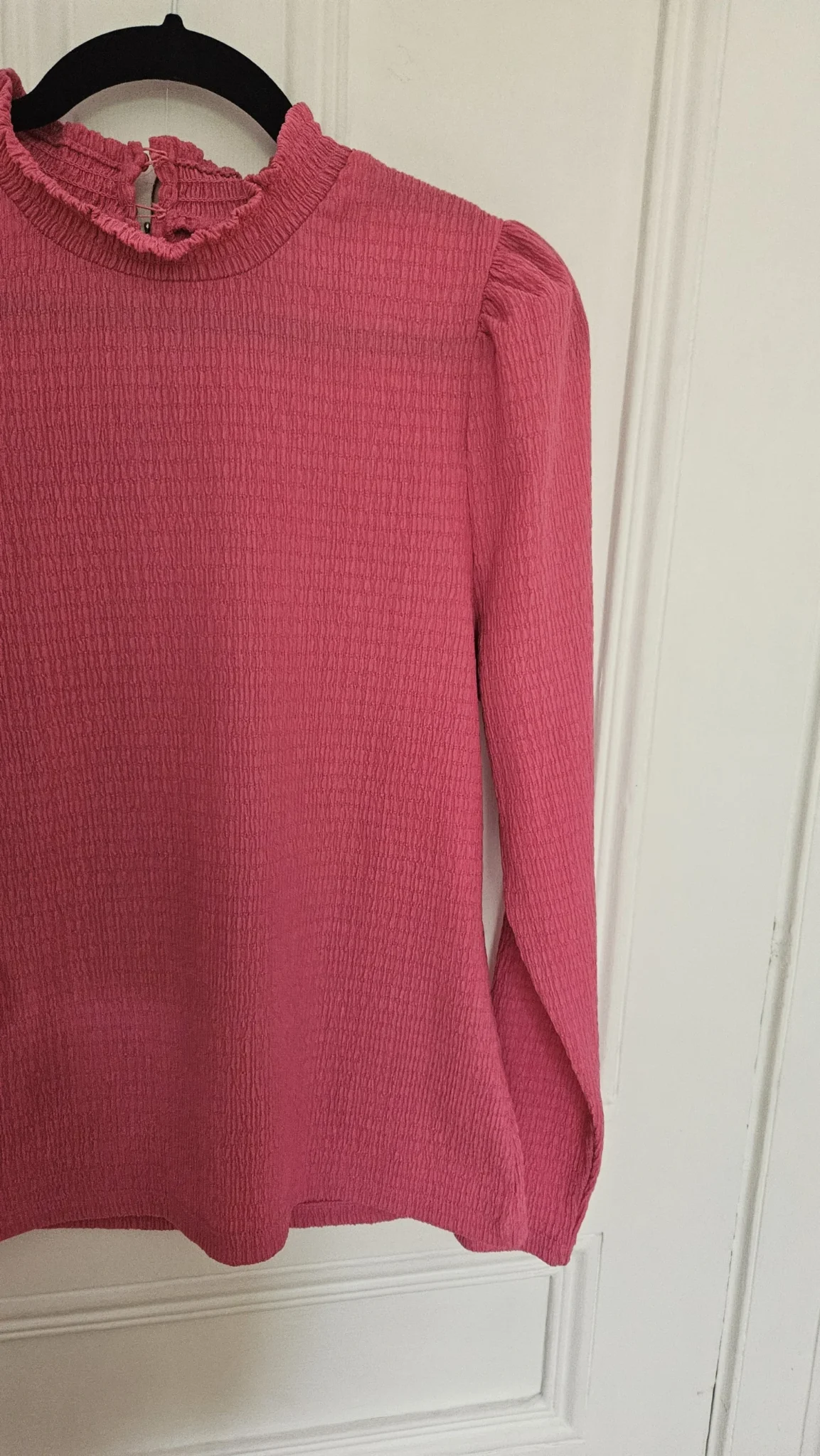 Image for Top de base fuchsia gaufré et stretchy