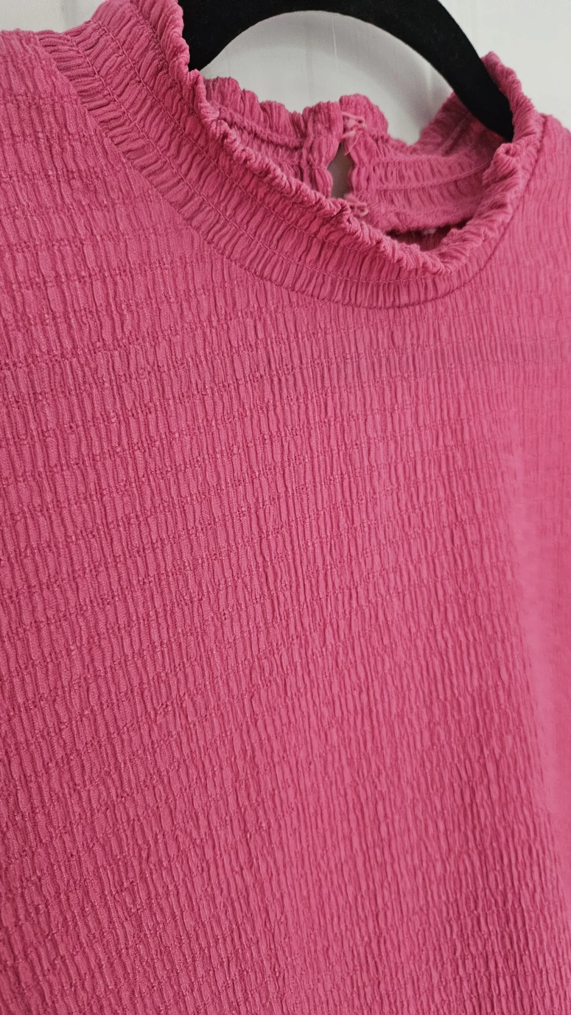 Image for Top de base fuchsia gaufré et stretchy