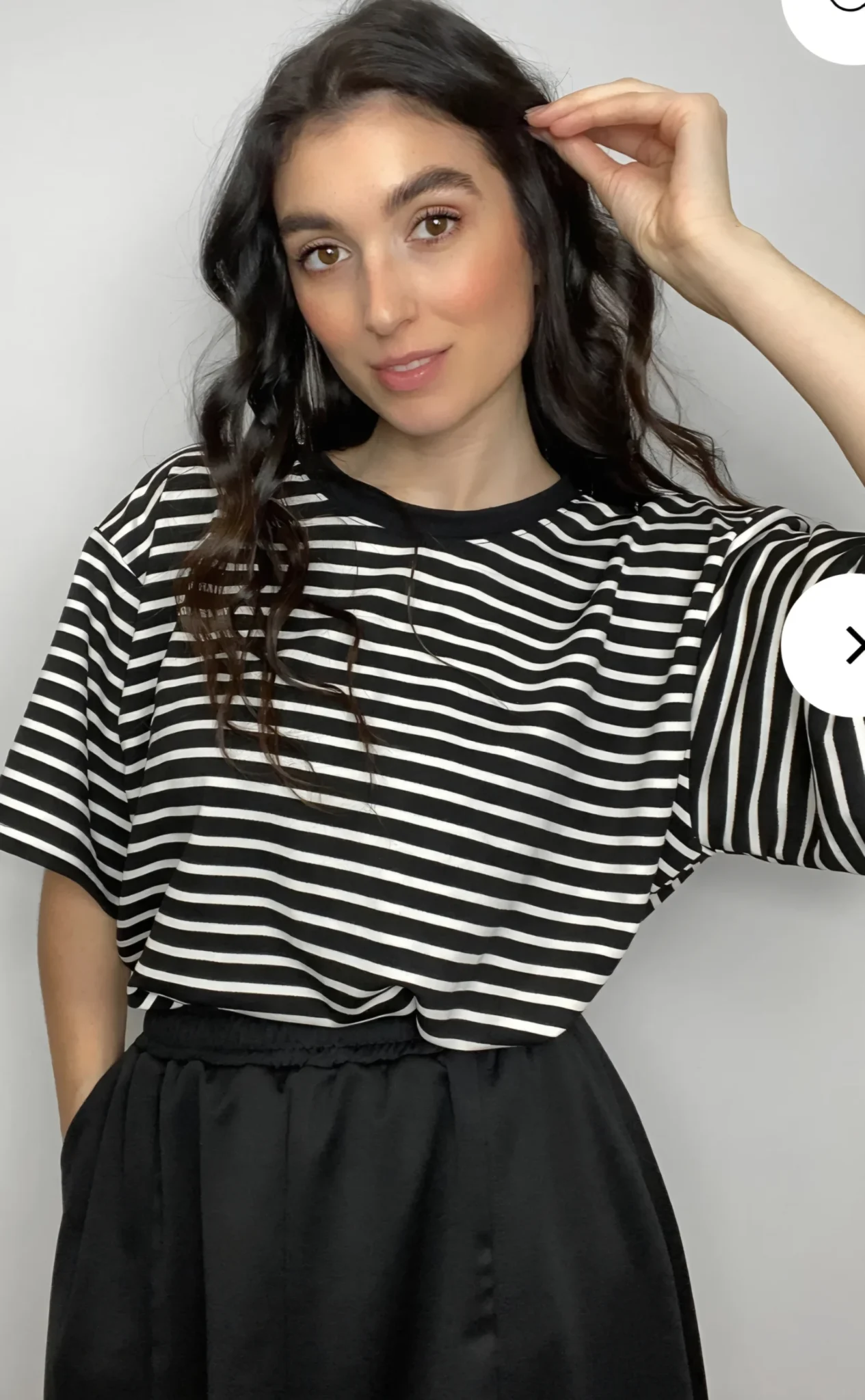 Image for T-shirt oversize à rayures
