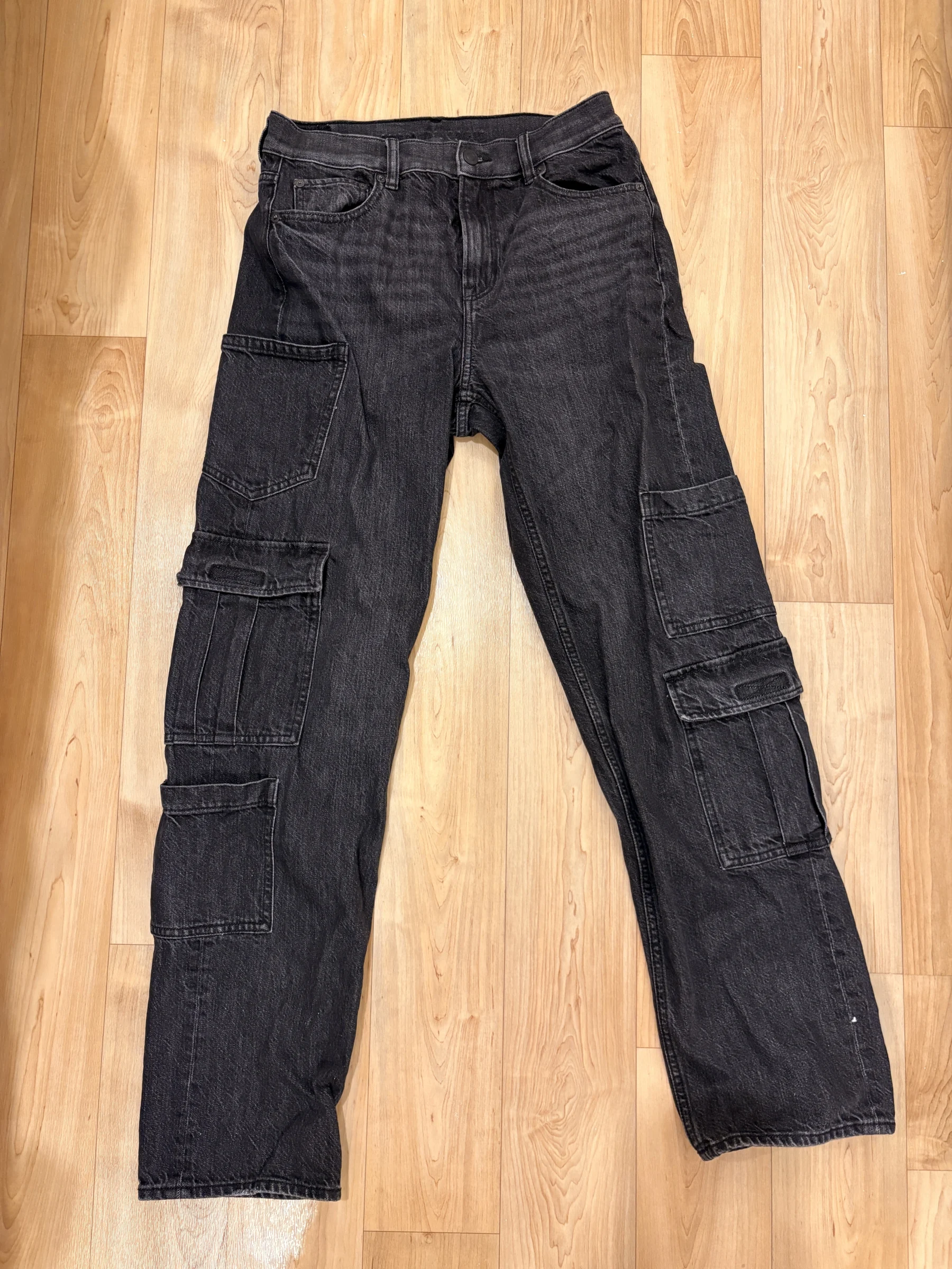 Jeans cargo noir American Eagle Outfitters seconde main