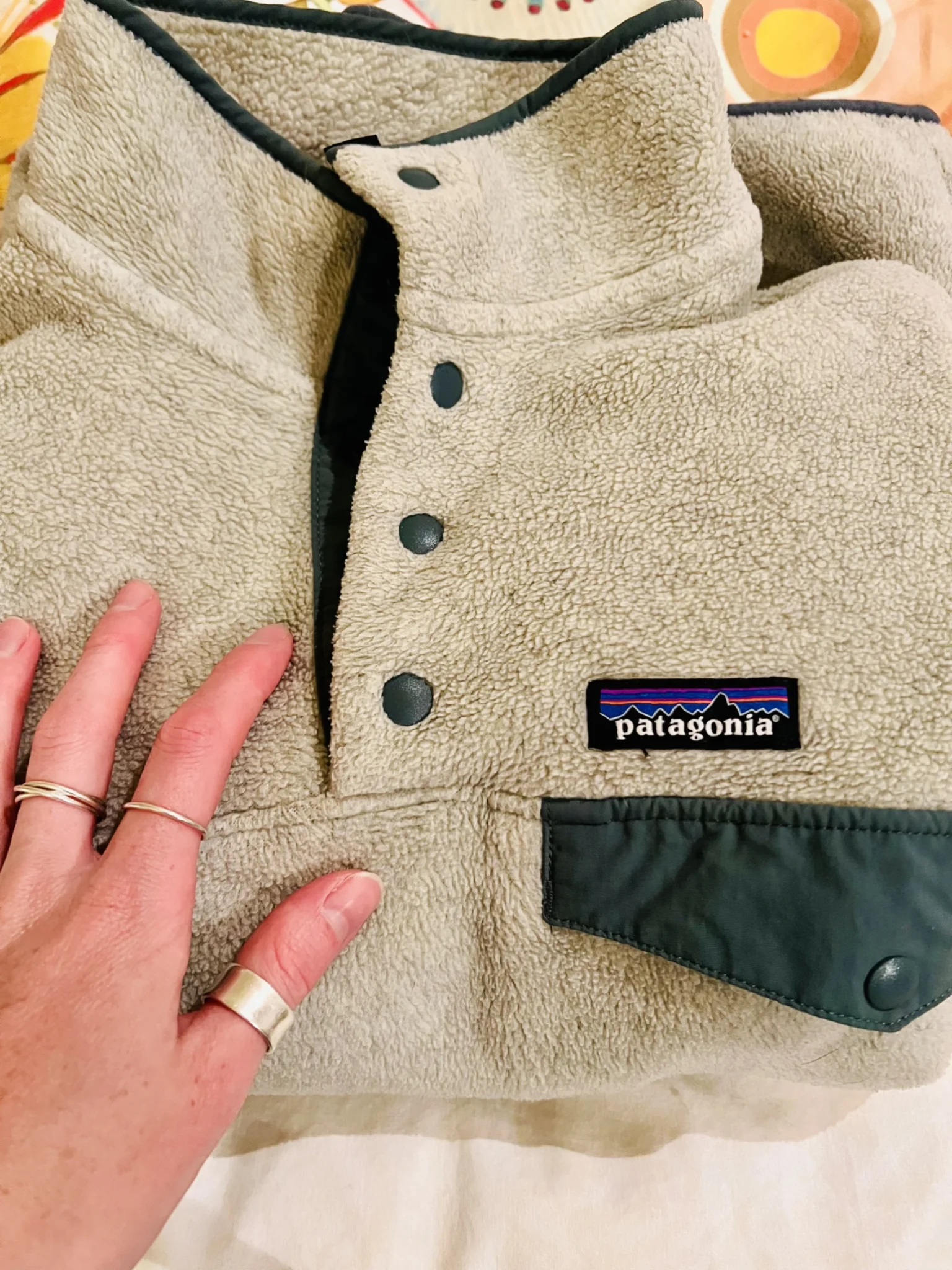 Image for Fleece Patagonia synchilla grise et verte