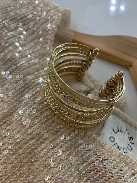 Image for Bracelet Manchette doré