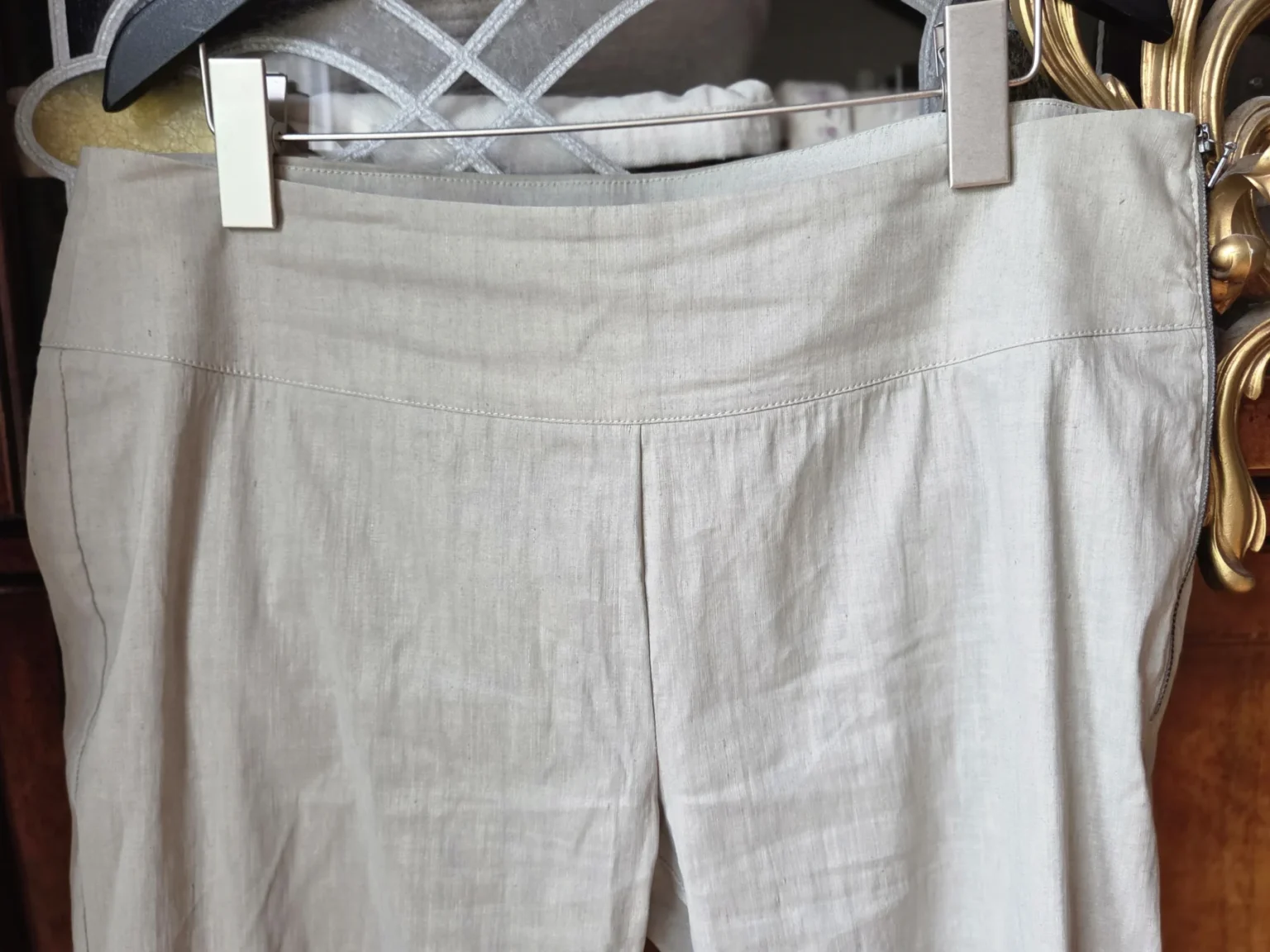 Image for Superbe pantalon cigarette Sarah Pacini 73% Lin