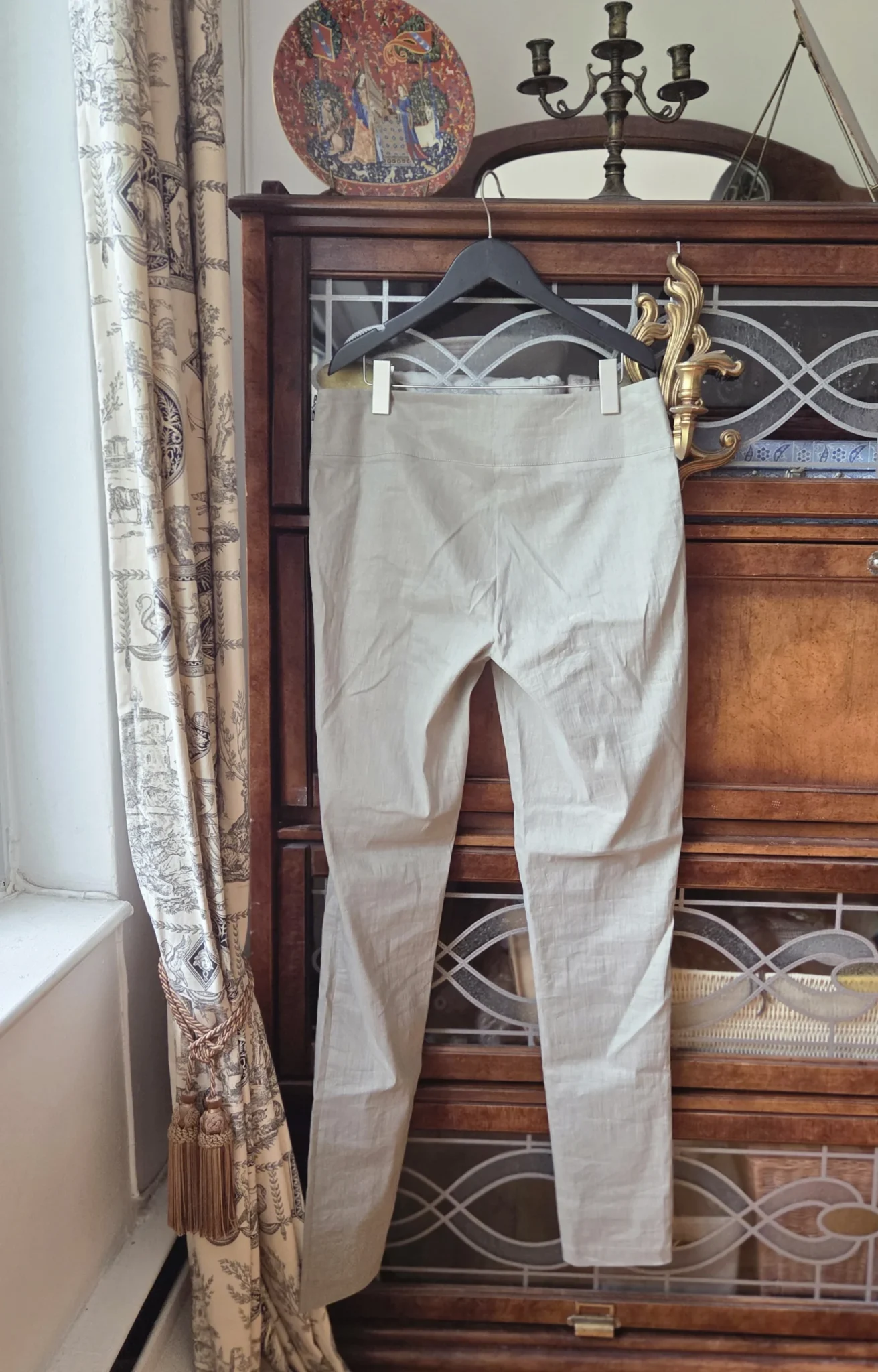 Image for Superbe pantalon cigarette Sarah Pacini 73% Lin