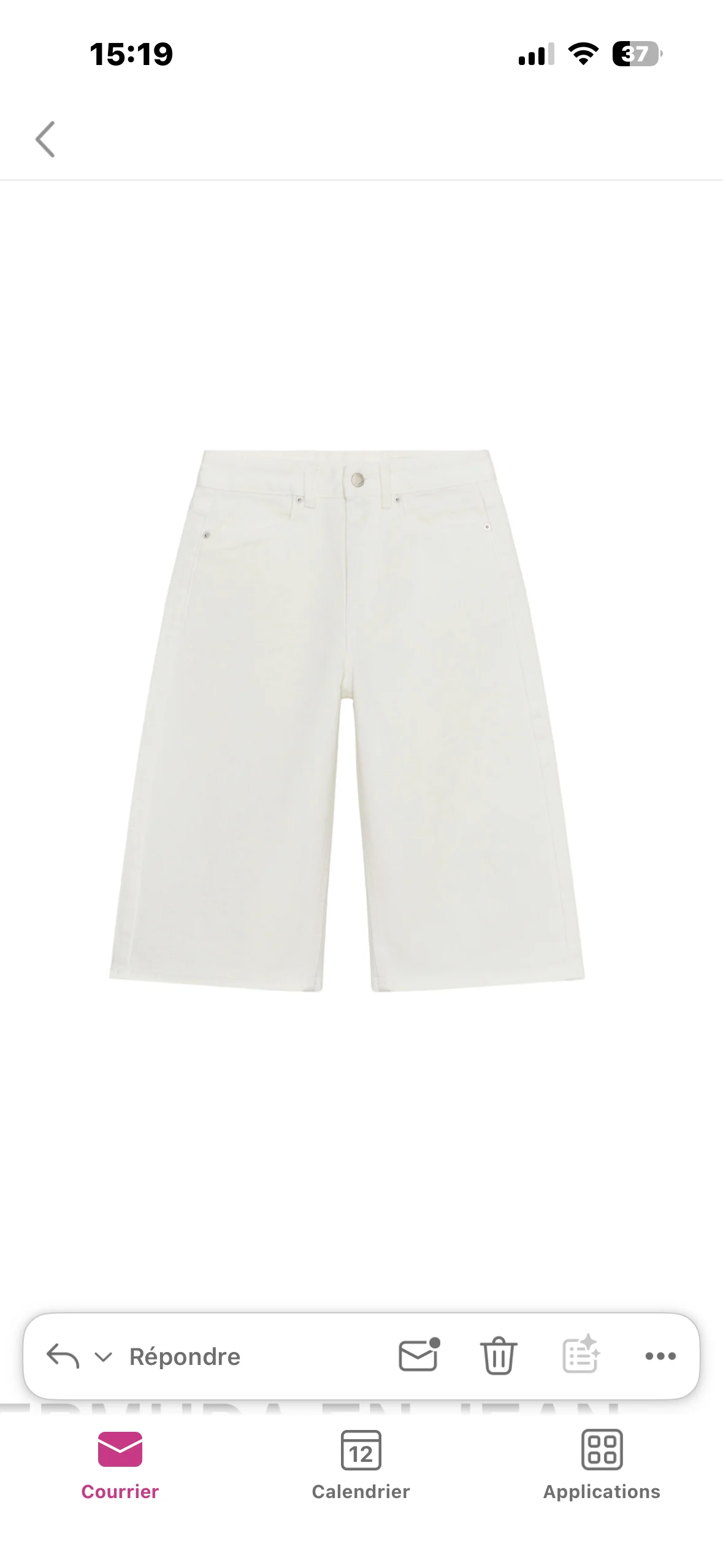 Bermudas en jeans Zara seconde main