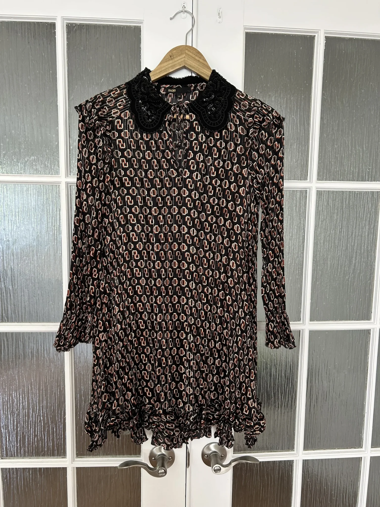Image for Robe à manches longues à motifs