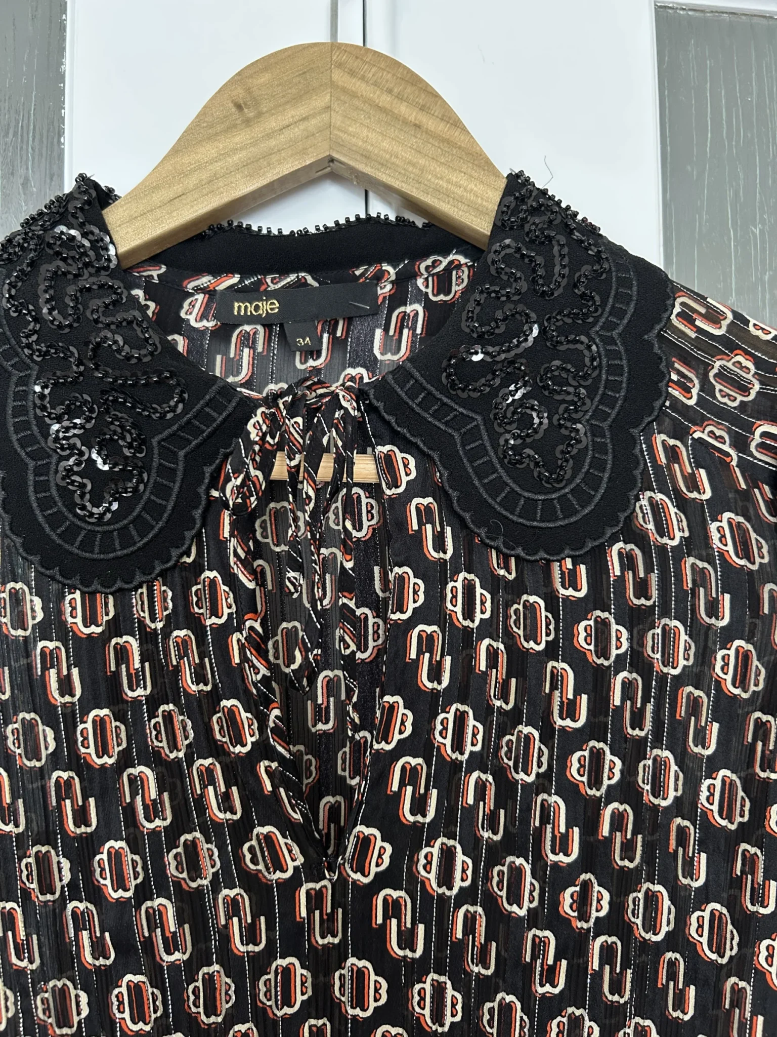 Image for Robe à manches longues à motifs