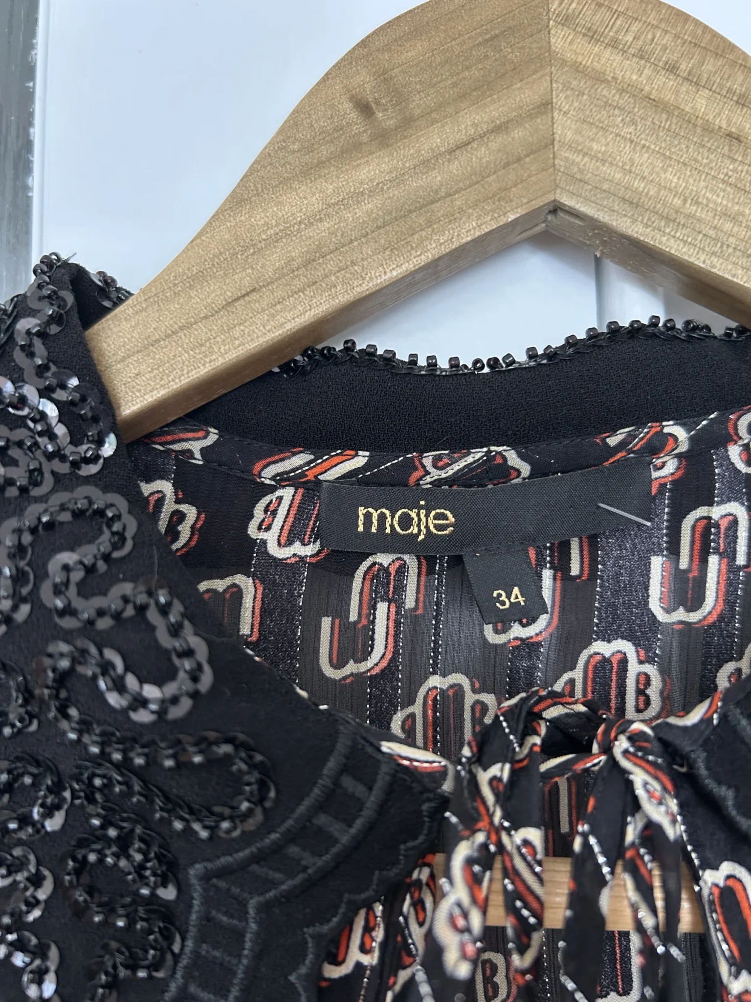 Image for Robe à manches longues à motifs